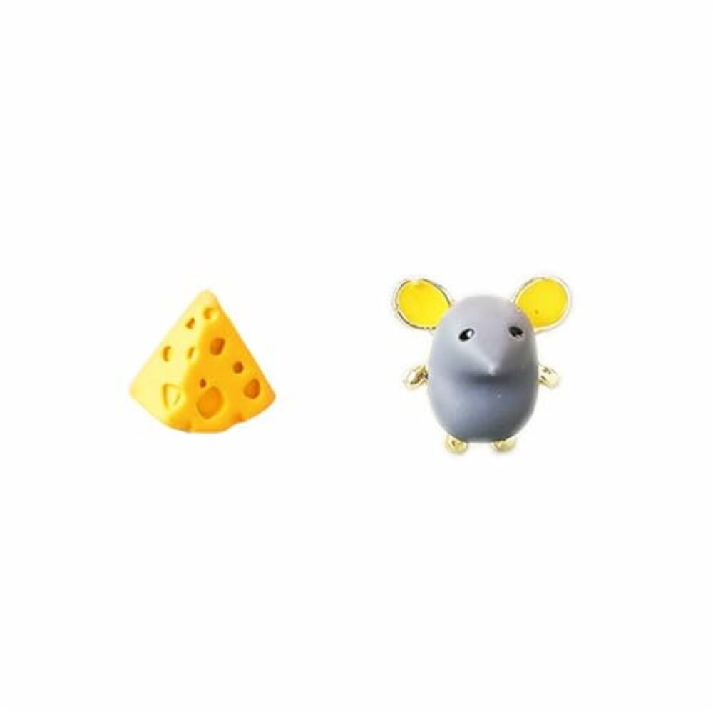 Handmade Mouse Cheese Small Stud‎ Earrings for Women